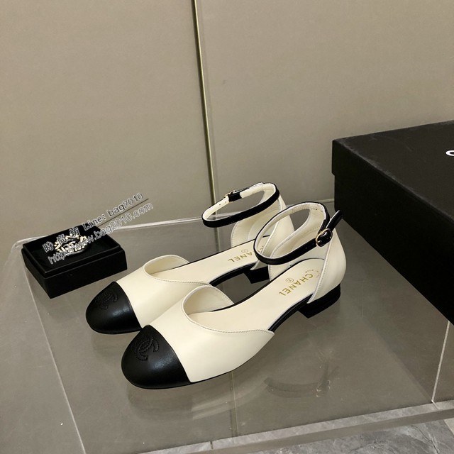 Chanel香奈兒2022春款系列瑪麗珍鞋女士單鞋平底鞋圓頭單皮鞋 dx3061